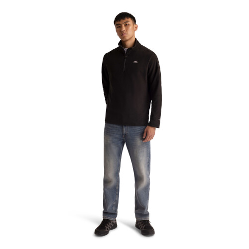 Trespass (XS, Black) Trespass Mens Pullover 1/2 Zip Fleece - Eliston 1