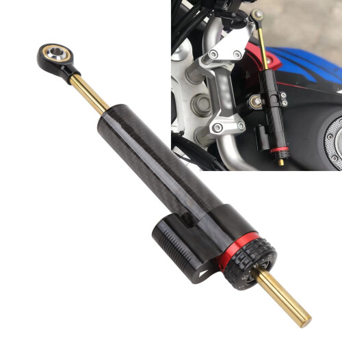Verstellbare Motorrad-Lenkerdämpfer-Stabilisator 75MM, Carbonfaser