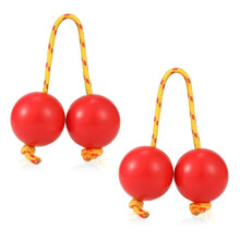 1 Paio di Aslatua Shakers Kashaka, Strumento Musicale A Percussione Africano, Shaker Ritmico, Palline Rosse