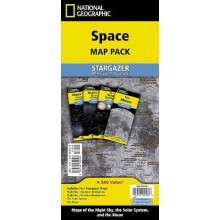National Geographic Space Stargazer Folded Map Pack Bundle by National