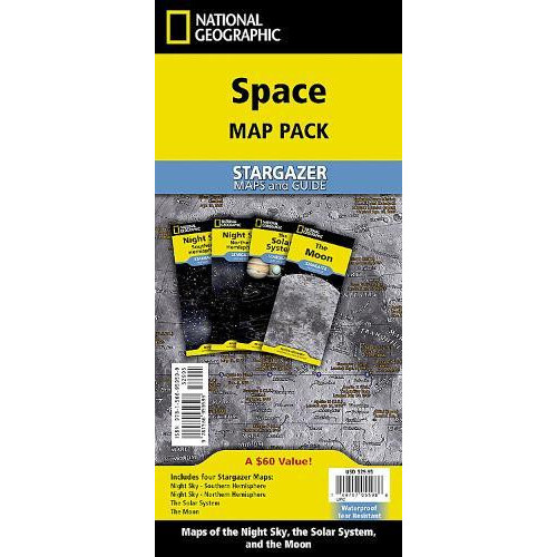 National Geographic Space Stargazer Folded Map Pack Bundle by National