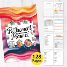 Monatliches Finanzplanbuch für Ruhestand, Ruhestands-Lebensplanbuch, Ruhestandsplaner, Ruhestands-DIY-Buch