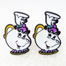 (Cupteapot) And Beauty The Beast Earrings Mrs Potter Teapot Accessories Girls Decorative