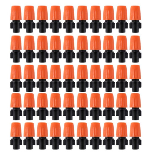 50PCS Adjustable Garden Drip Irrigation Misting Nozzle Micro-Flow Dripper Spray Gardening Tools