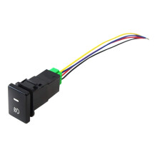 4-Pole 12V Push Button with LED Background Indicator Lights for Fog Lights DRL LED Light Bar(33x22mm)