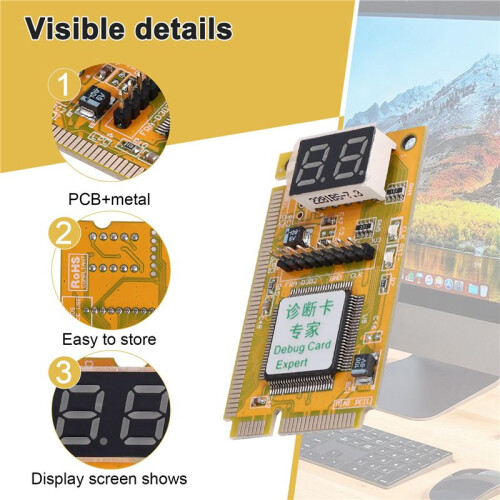 Multifunction 3 in 1 Debug Card Expert  PCI PCI-E LPC PC Laptop Analyzer Tester Diagnostic Post Test Card Part 2