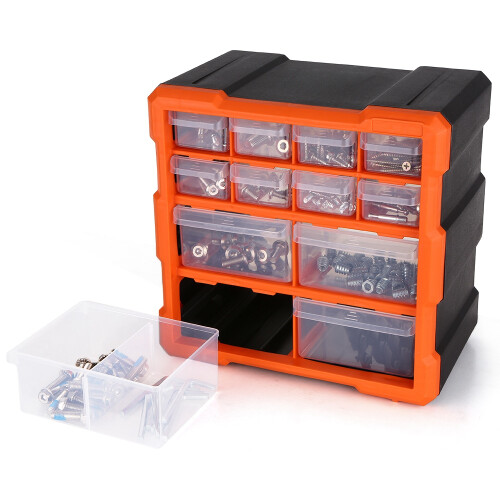 Drawer PP+PS Parts Storage Box Multiple Compartments Slot Hardware Box Organizer  Cabinet Tools Components Container 2