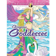 Creative Haven Gorgeous Goddesses Coloring Book by Marty Noble Paperba