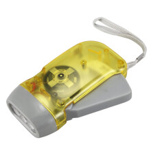3 LED Dynamo Wind  Flashlight Torch Light Hand Press Crank NR Camping