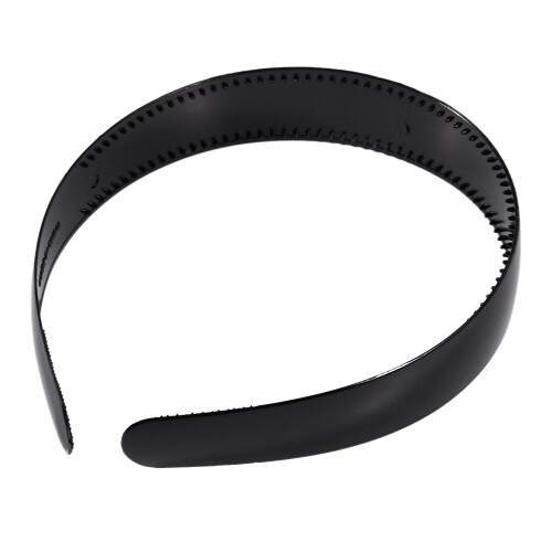 Lady Svart Plast HåRbåGe Pannband Ornament TäNder