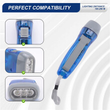 Hand-press LED flashlight Lantern dynamo flashlight LED emergency home dynamo Torch Lamp self-charging hand Light