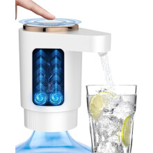 Pompa per Bottiglia D'Acqua, Pompa Elettrica Portatile per Erogatore D'Acqua per Bottiglie da 5 Galloni - Ricarica USB, per Casa, Cucina, Stanza,