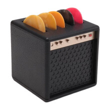 Guitar Pick Holder with 5 Guitar Picks Ukulele Guitar Amp Picks Display Case,Perfect Gifts for Guitar Enthusiasts