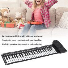 Piano com Teclado Piano EléTrico de Enrolar para Iniciantes Piano EletrôNico DobráVel de 49 Teclas