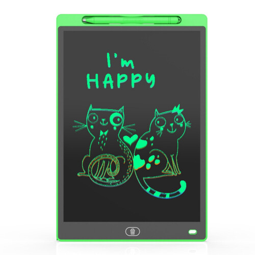 Quadro de Desenho LCD de 12 Polegadas Adequado para Brinquedos Infantis, Pintura, Quadro de Escrita Eletrônico, Meninos (Monocromático) C