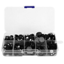 180PCS Toy Eyes 8MM 10MM 12MM 14MM 16MM 3D Comical Round Glitter Toy Eyes for DIY Doll Eyes Doll Accessories
