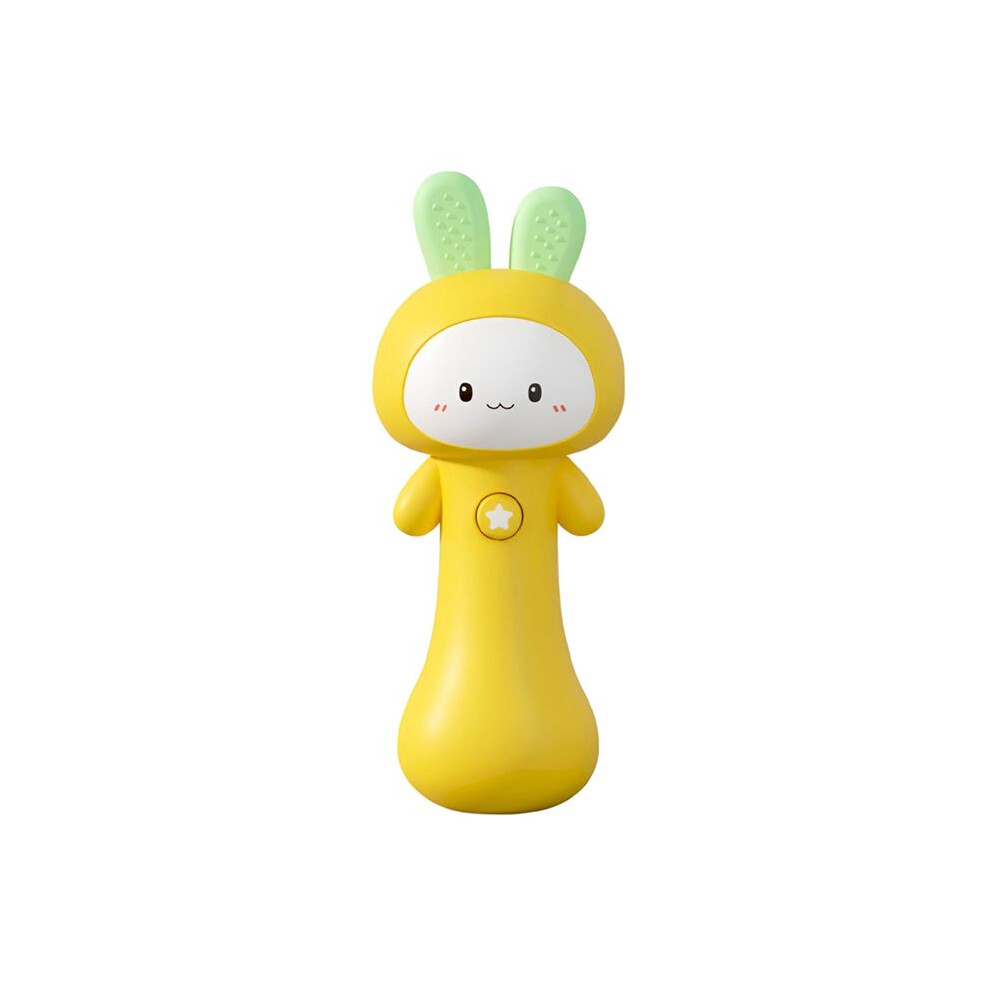 Bunny Baby Rattle Toy With Sound Interactive Teething & Sensory Toy Ideal Easter Basket Stuffer For Baby Light/Yellow