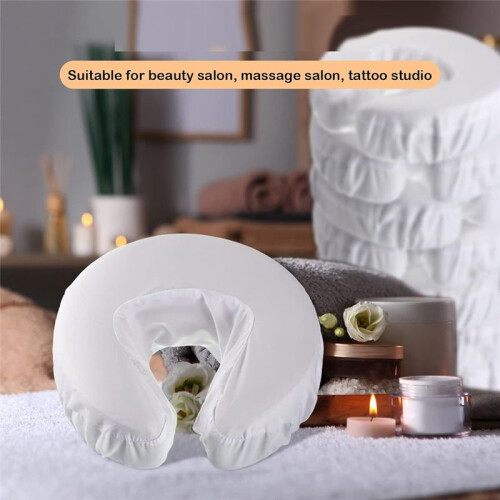 12Pcs Face Cradle Covers for Massage Table Reusable Massage Table Rest Covers Oil Proof Headrest Cradle Sheets 2