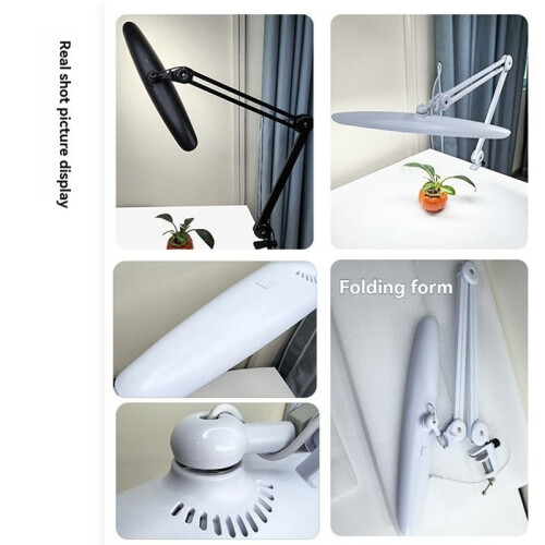 LED Lamp with Clamp 117 Pcs SMD 4 Level Brightness Task Light for Home Office Nail Technicians White EU Plug 2