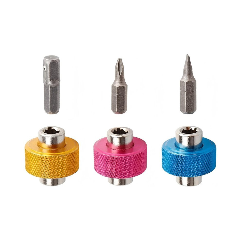 3 Piece Finger Grip Drivers, 1/4" Drive Magnetic Finger Socket Wrench With Short Stubby Screwdriver For Tight Space 4713048147236