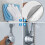 Support de Douche, Support de Douche RéGlable à 360 Support de Pommeau de Douche en Pâte Solide Sans PerçAge Support de Douche Noir 8