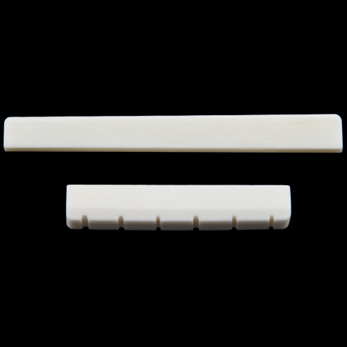 Classical Guitar Bone Slotted Saddle Nut Set 2