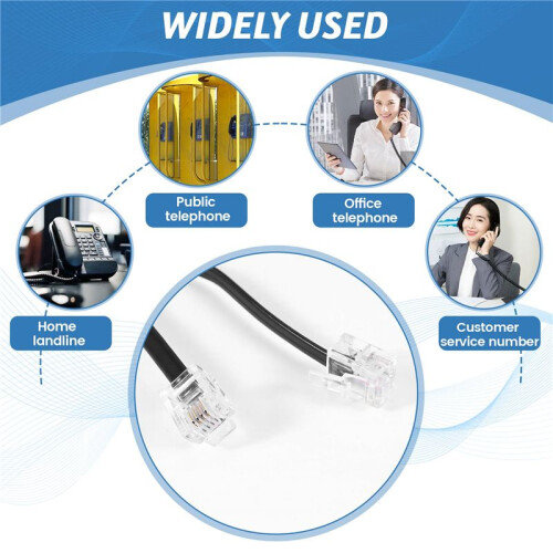 RJ11 6P4C Telefonkabelkabel ADSL Modem 2 Meter 2
