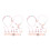 2Sets Schmuckset Uhr Armband Haarschmuck Pink 6