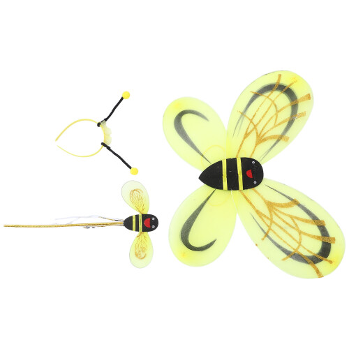 3Sets Kinder Bienen- Kostüm Set Mit Kopfband, Bunt &