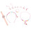 2Sets Schmuckset Uhr Armband Haarschmuck Pink 2