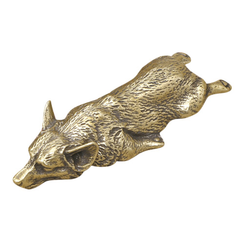5Stk Messing Hundeskulptur Golden Desktop Figuren
