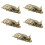 5Stk Messing Hundeskulptur Golden Desktop Figuren 9