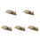 5Stk Messing Hundeskulptur Golden Desktop Figuren 4
