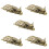 5Stk Messing Hundeskulptur Golden Desktop Figuren 10
