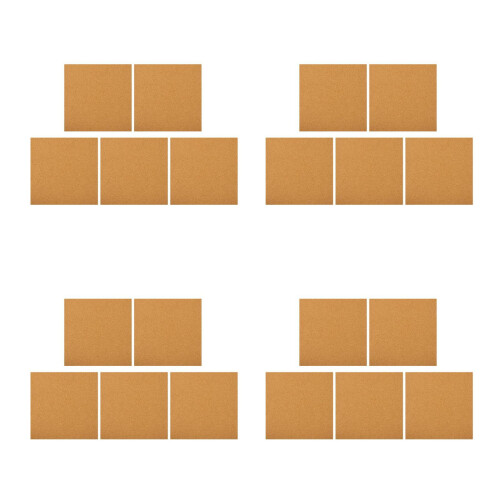20Pièces Panneaux Liège Adhésifs Bois Marron Isolation 1