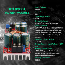 1200W High Power - Converter Boost Step- Power Supply Module 20A IN 8-60V OUT 12-80V Adjustable