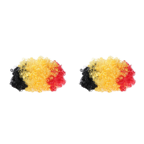 2Stk Karnevalsperücke Clown Polyester Für Fan Anlässe 1