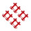 8Stk Halterung Wandmontage Rot Stahl Universal 4