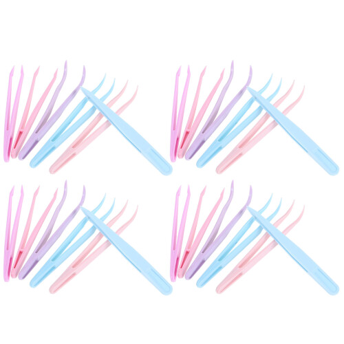 180Pcs Comfortable Grip Plastic Tweezers for Crafting Nail Use 2