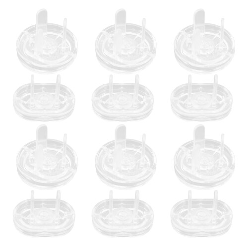 3Sets Kindersichere Steckdosenabdeckungen Transparent -Schutz 2