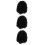 3Stk Schwarze Lockige Afro Cosplay Perücke 5