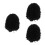 3Stk Schwarze Lockige Afro Cosplay Perücke 9