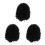 3Stk Schwarze Lockige Afro Cosplay Perücke 6
