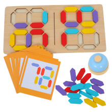 4Sets Montessori Zahlenbrett, Doppelseitiges Lernspiel Aus Holz