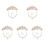 5Sets Krone Und Schmuck Set Aus Metall Mit Und Ohrclips 4