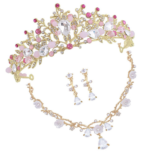 5Sets Krone Und Schmuck Set Aus Metall Mit Und Ohrclips 2
