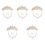 5Sets Krone Und Schmuck Set Aus Metall Mit Und Ohrclips 5