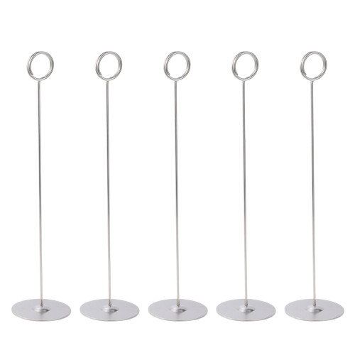 25Stk Tischhalter Mit Rundem Sockel Silber Für Karten 1