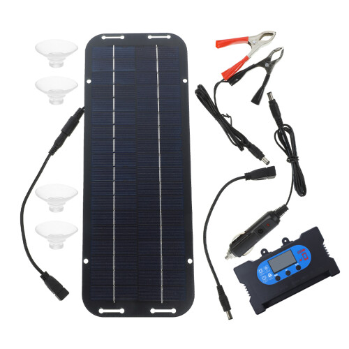 3Sets Portable Solar Kit Pet Polysilicon Outdoor 30W Type-C Controller 1