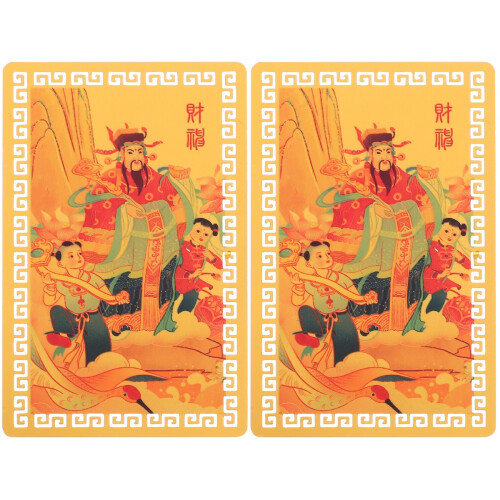 2Stk Vielseitige Metall-Amulettkarte 2024 2